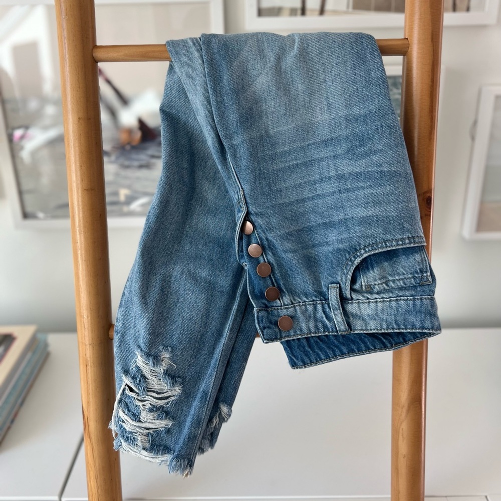 Blue Distressed Skinny Jeans